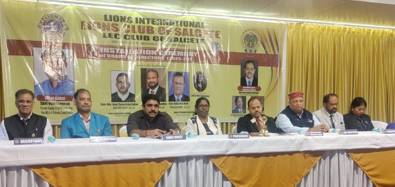 Xth BOD installation of Lions Club of Salcete.