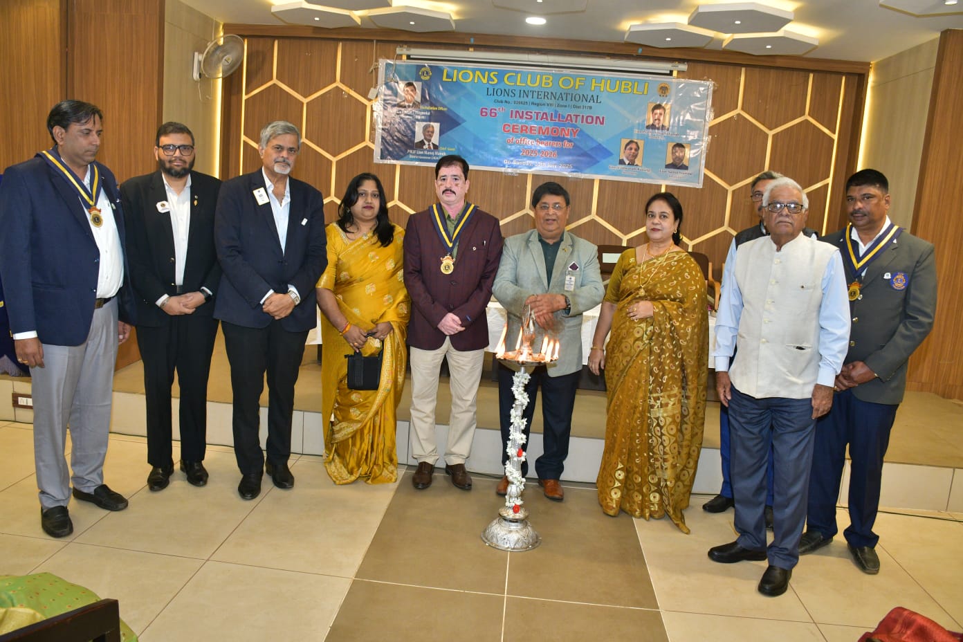 ATTENDED INSTALLATION CEREMONY OF LIONS CLUB OF HUBLI