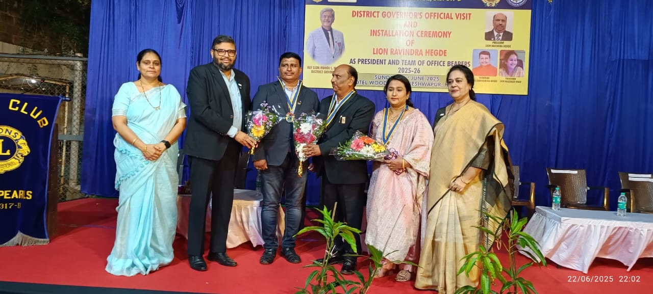 ATTENDED INSTALLATION CEREMONY OF LIONS CLUB OF HUBLI PEARLS