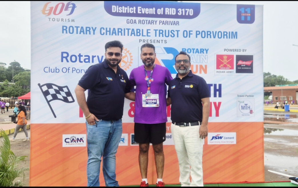 Participated in Rotary Rain Run organized by Rotary Club of Porvorim
