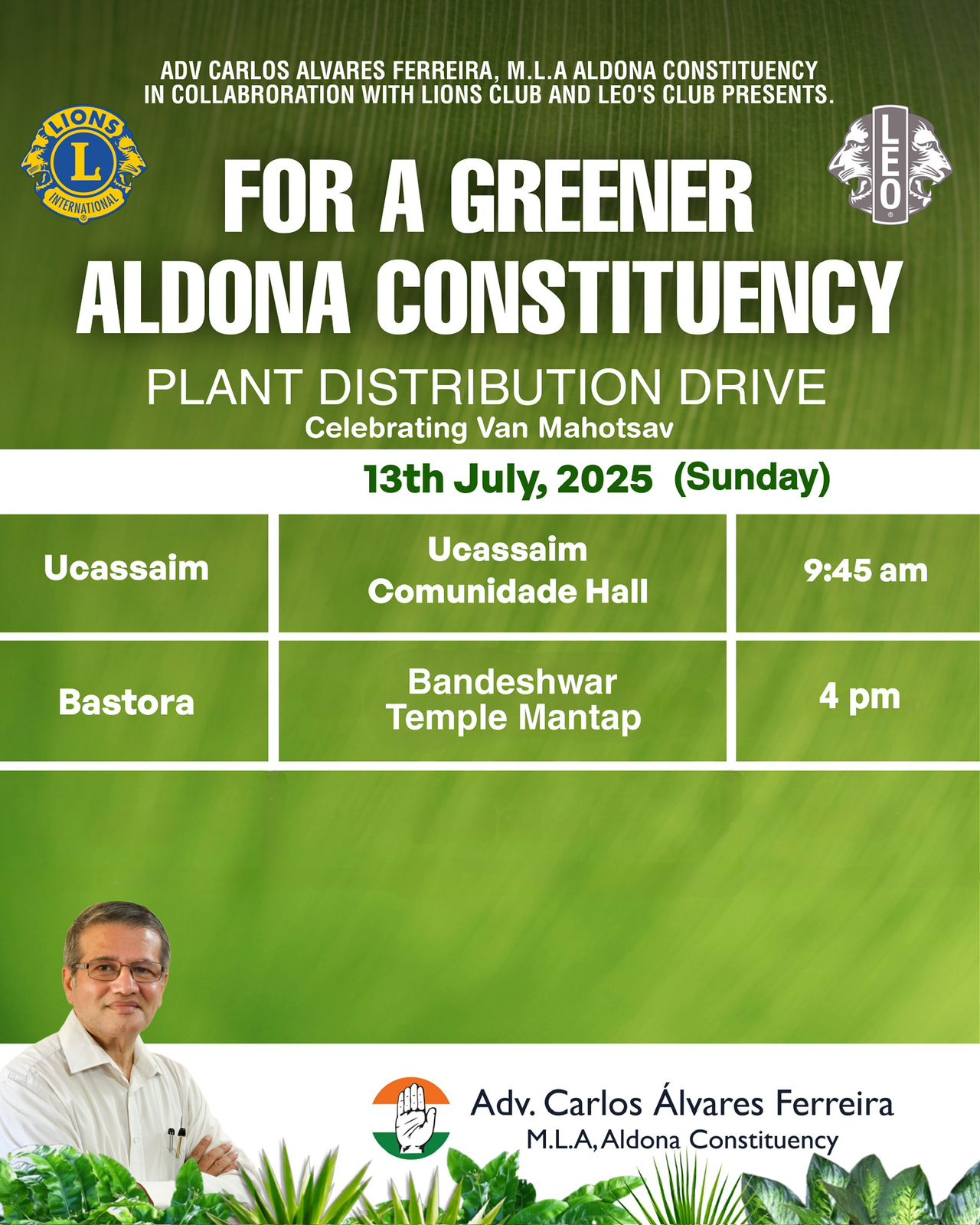 Distribution of Plants at Vanamahotsova