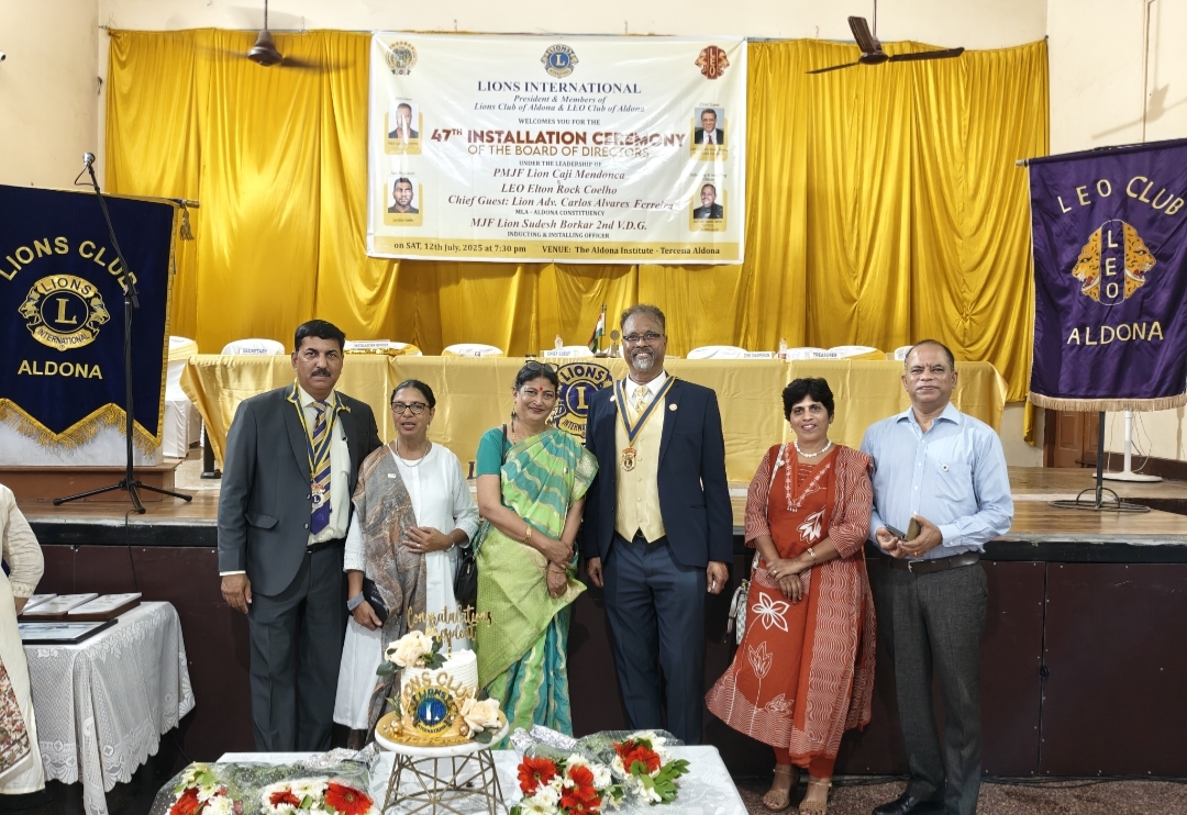 Members of Lions Club of Panjim attended the BOD Installation Ceremony of Lions Club of Aldona 