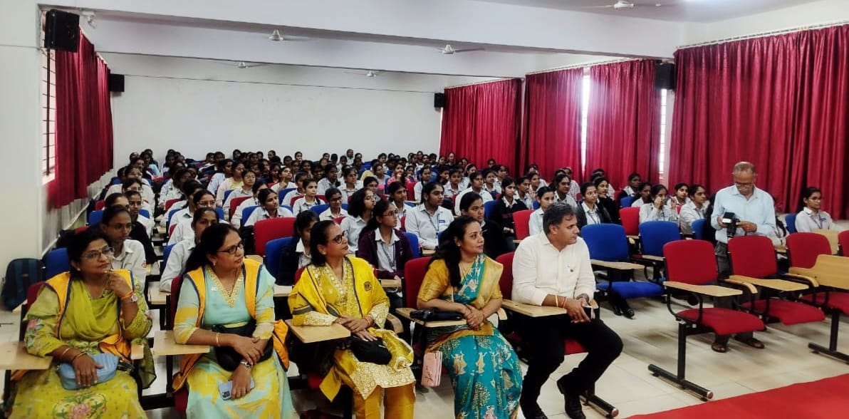 Educational session titled "Empowering Young Women: Adolescent Health Awareness" for the girl students of Prerana P.U. College.