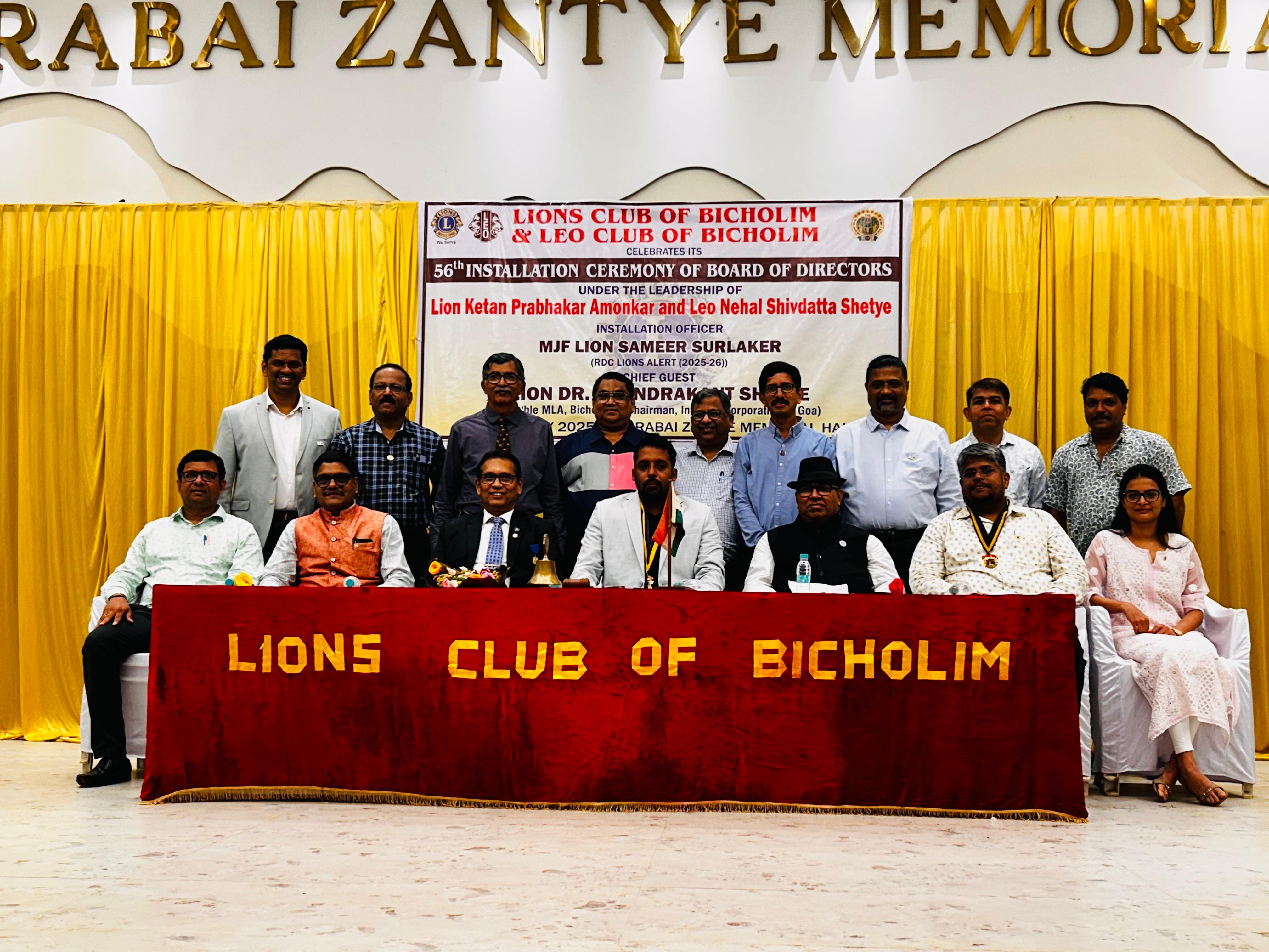 Installation ceremony of Lions club of Bicholim 