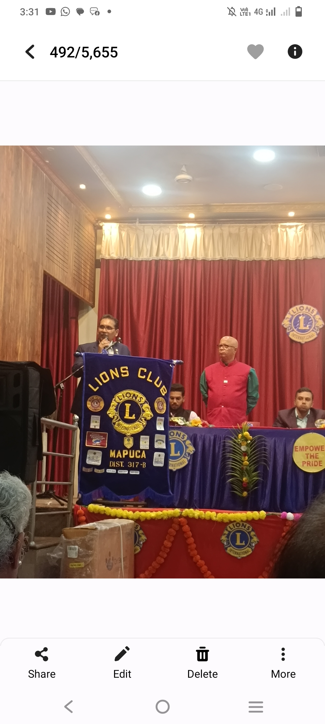 Installation ceremony of Lions club of Mapuca