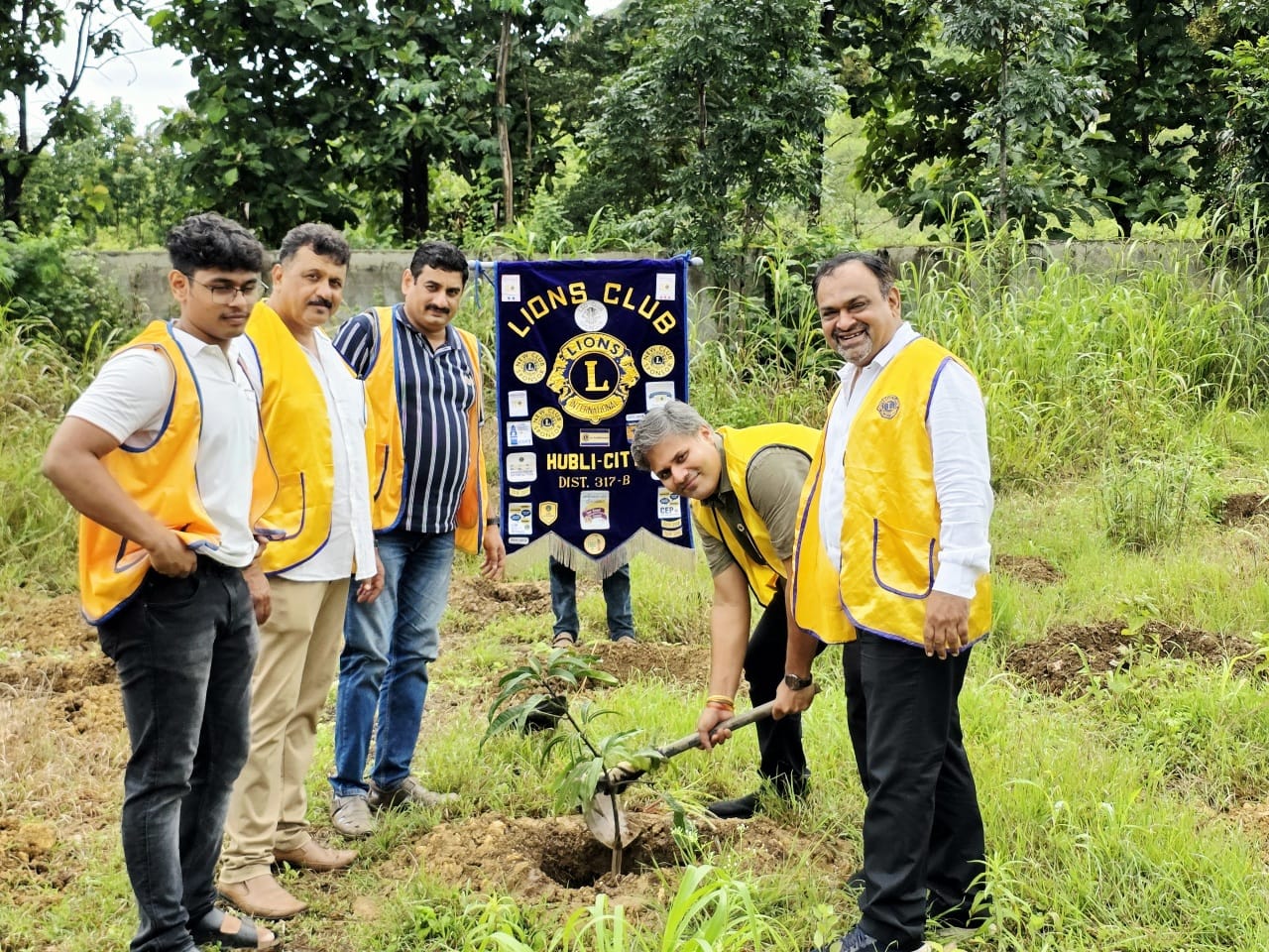 The Lions Club of Hubli City successfully organized a Tree Plantation Drive