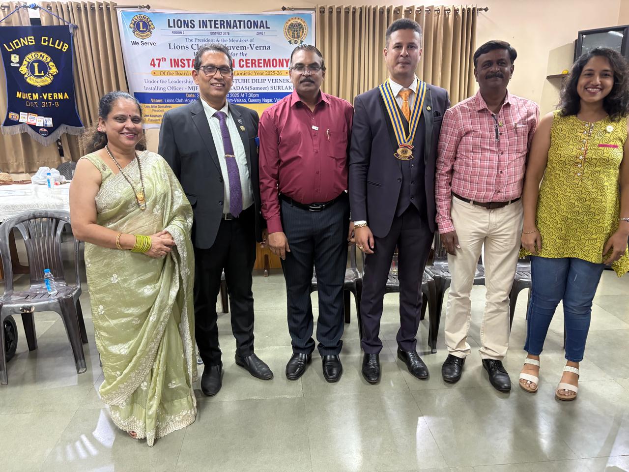 Installation ceremony of Lions club of Nuvem Verna 