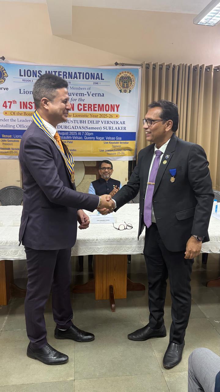 Attended Club Installation of Lions club of Nuvem Verna