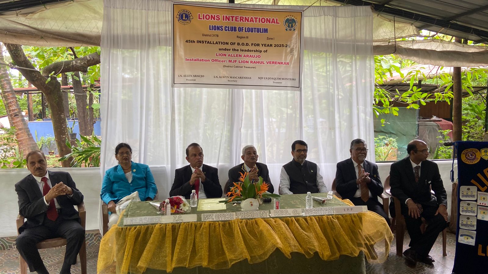 Attended installation of Lions Club Of Loutolim 