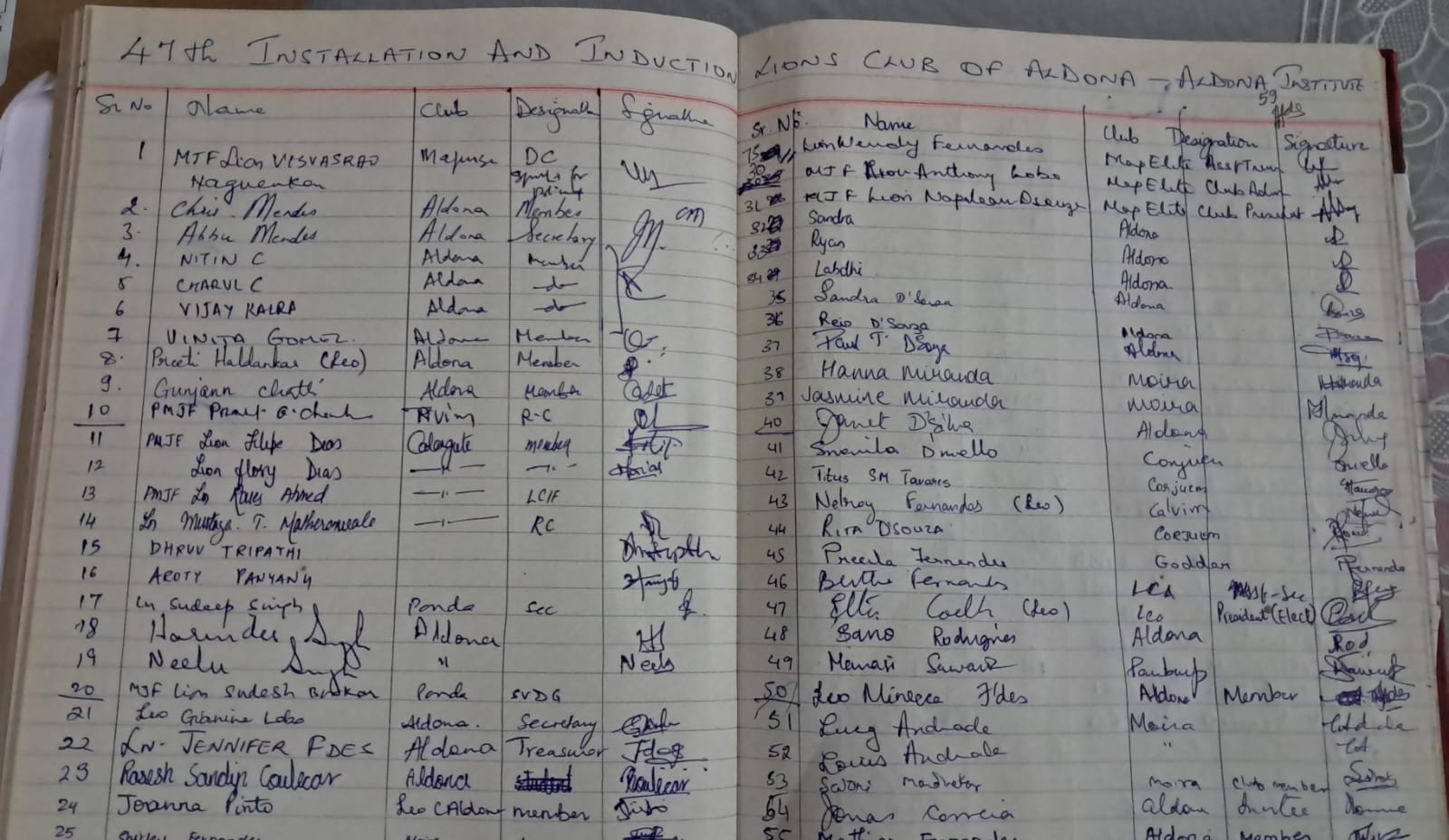 attendance register
