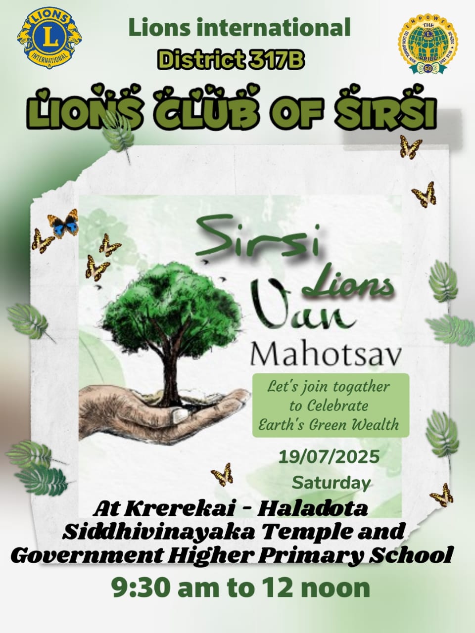 TREE PLANTATION OF 58 SAPLINGS