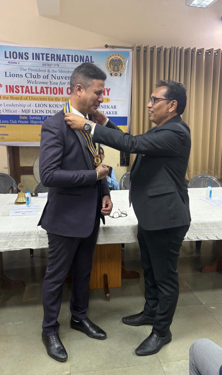 Installation ceremony of Lions club of Nuvem Verna 