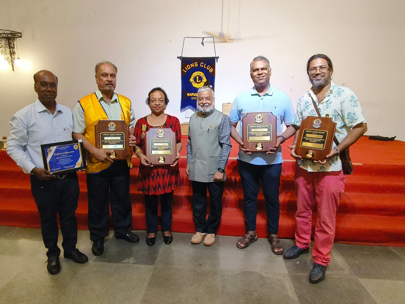 visit to lions club of Mapusa Elite  of my region on 8th August at Emerald lawns 