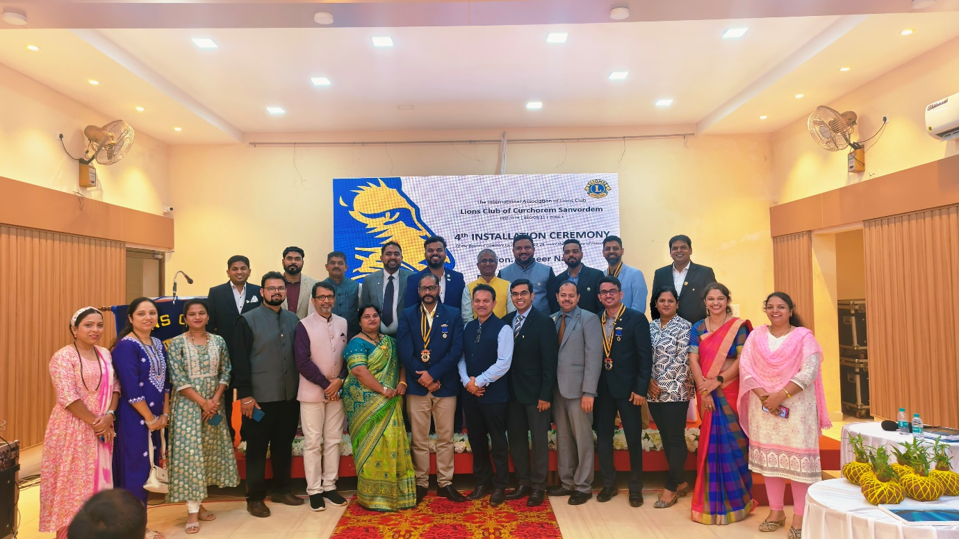 Lions club of Curchoem and Sanvordem had its 4 th BOD installation