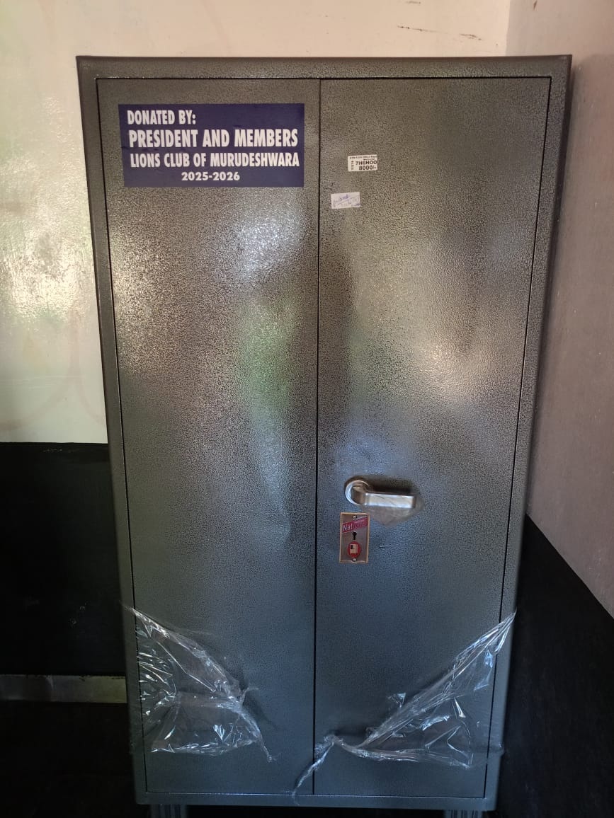 DONATED STEEL CUPBOARD TO PREPRIMARY SCHOOL.
