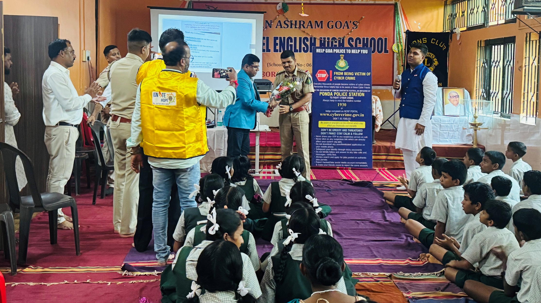 On 15th August Attended the club activity of Lions club of Ponda Mid town