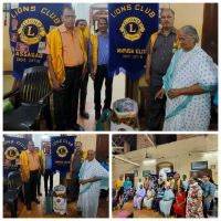 Had twining activity along with Lions Club of Chodan and Lions Club of Assagao at the home for the aged and donated groceries and provided lunch for the residents of the aged home