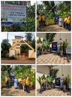 Coconut saplings and fruit bearing plants were donated 