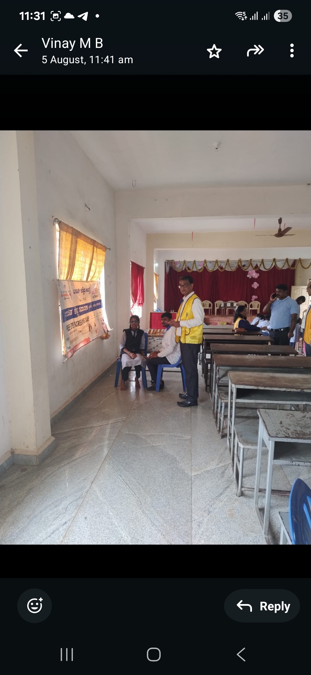 Screening of students at RK Kokati highschool