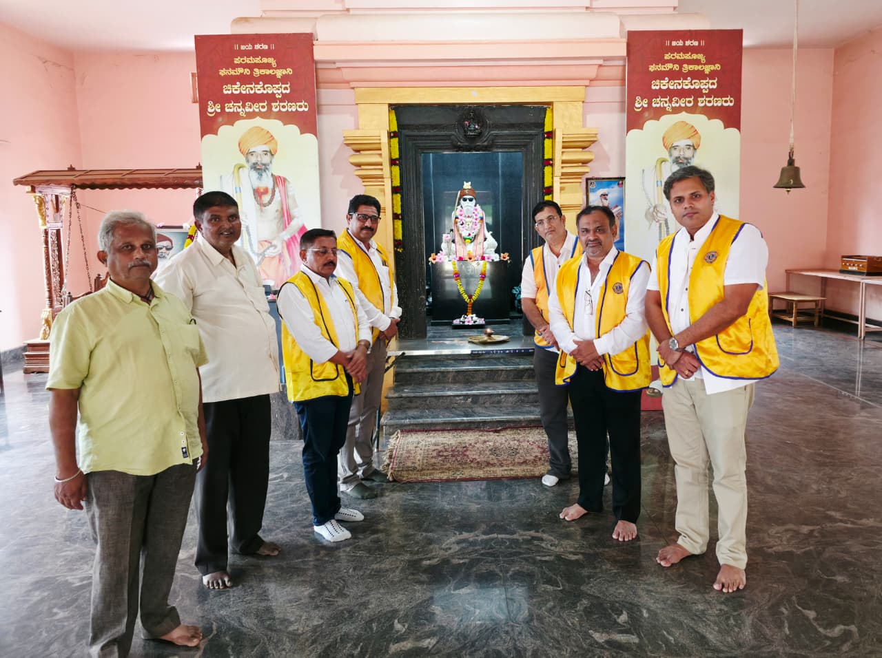 The P S T of the Lions Club of Hubli City, organized a food donation today, 13th August (Wednesday) 2025, for 31 underprivileged blind students of Chikkenakoppa Shree Channaveera Sharanara Andharakalyana Ashram, Navanagar, Hubli 