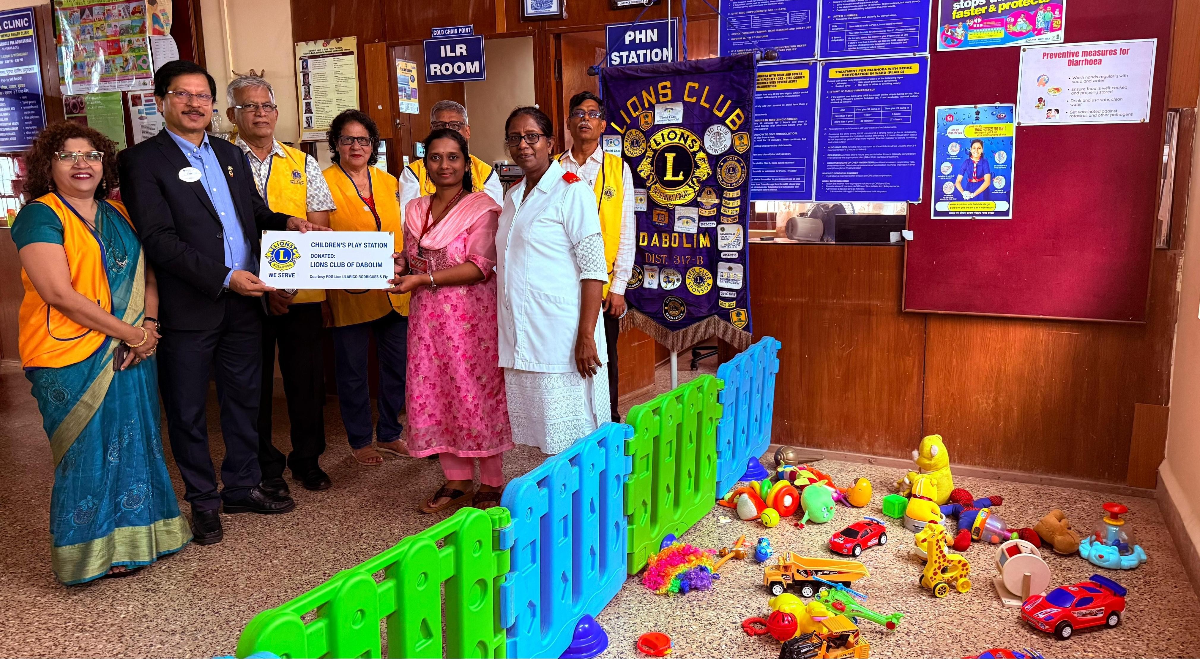 Donation of Children's Play Station at Urban Health Centre
