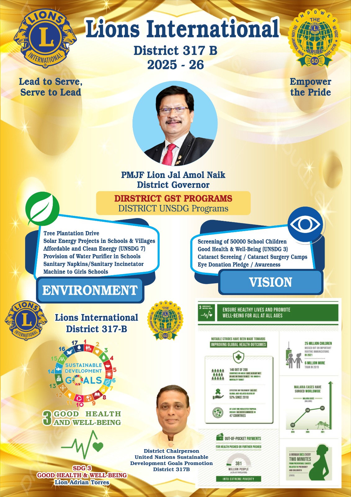 Two Circulars On UNSDG Goals with Goal No 3 and Goal No 7 with Approval of District Governor