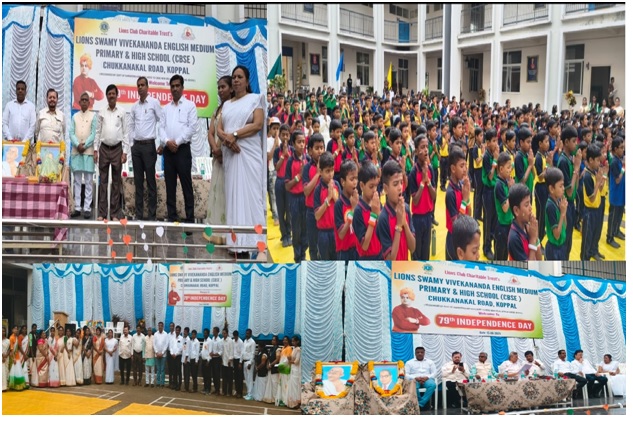 INDEPENDENCE DAY CELEBRATION IN SVEM CBSE SCHOOL KOPPAL