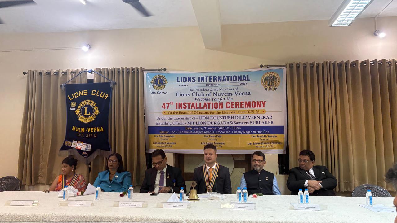 BOD installation of Lions Club Of Nuvem - Verna