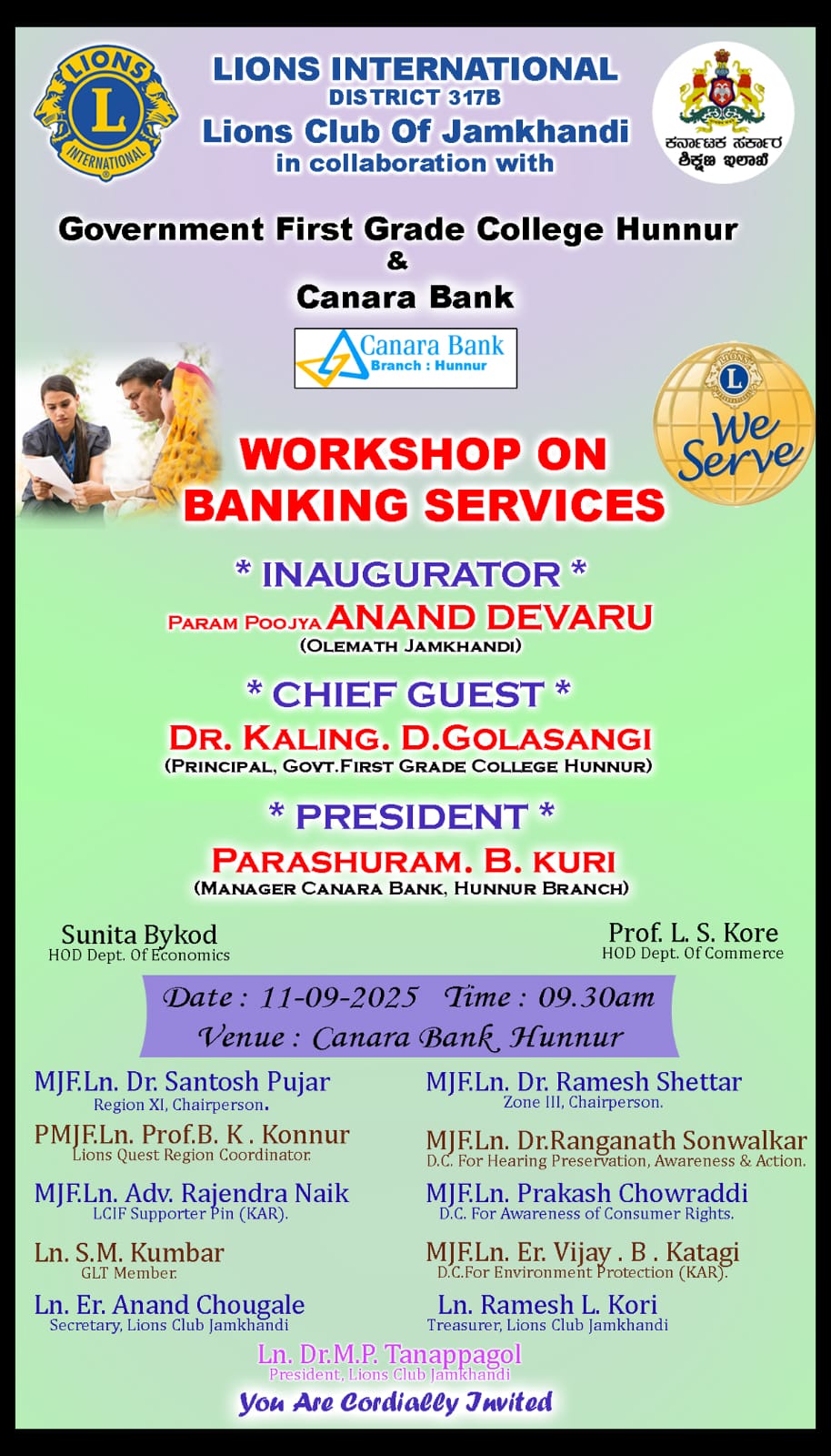 Workshop on Banking Services Under ZC Visit