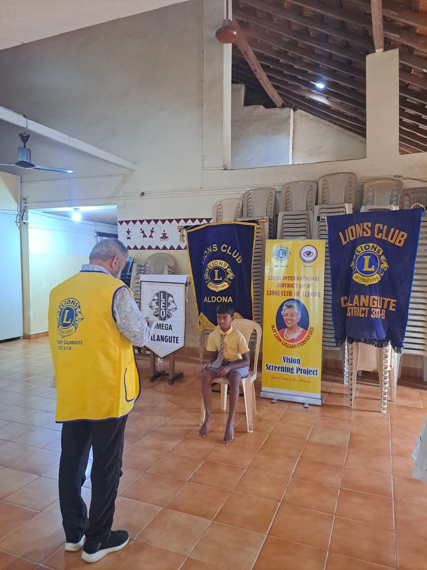 Twinning activity of Vision screening with L C Aldona at Little Flower of Jesus High School