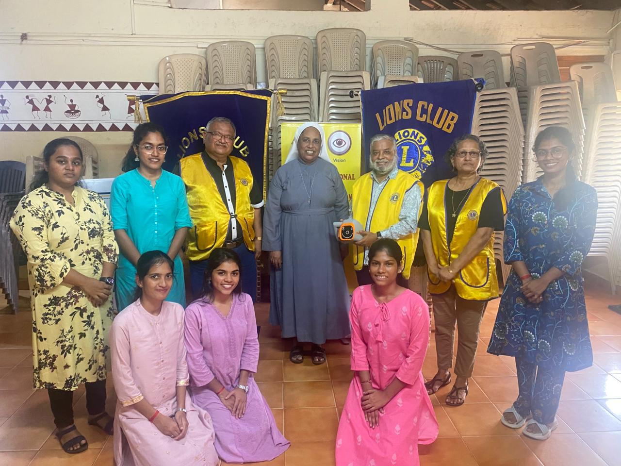 Twinning activity of Vision screening with L C Aldona at Little Flower of Jesus High School