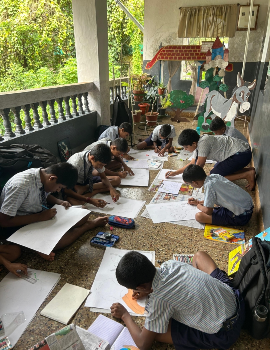 Peace Poster Contest was conducted by President and Members of Lions Club of Panjim.