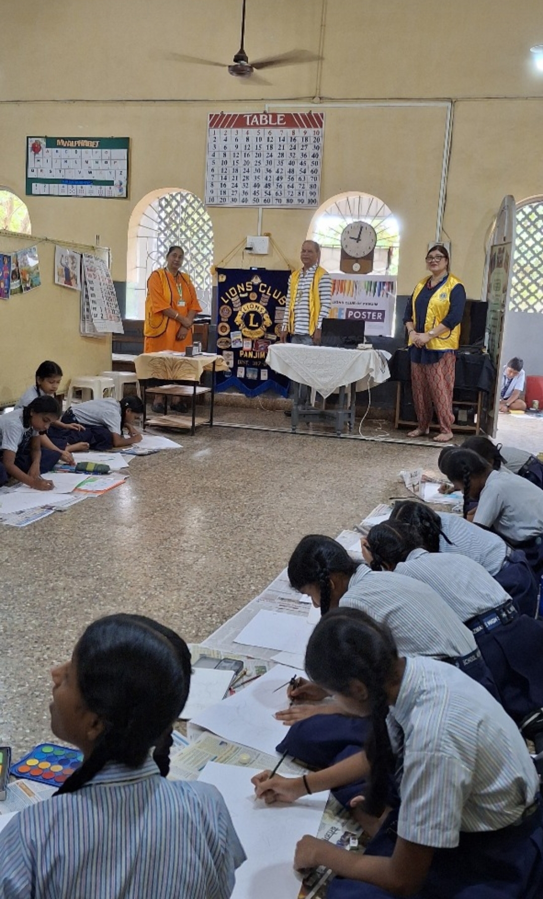 Peace Poster Contest was conducted by President and Members of Lions Club of Panjim.