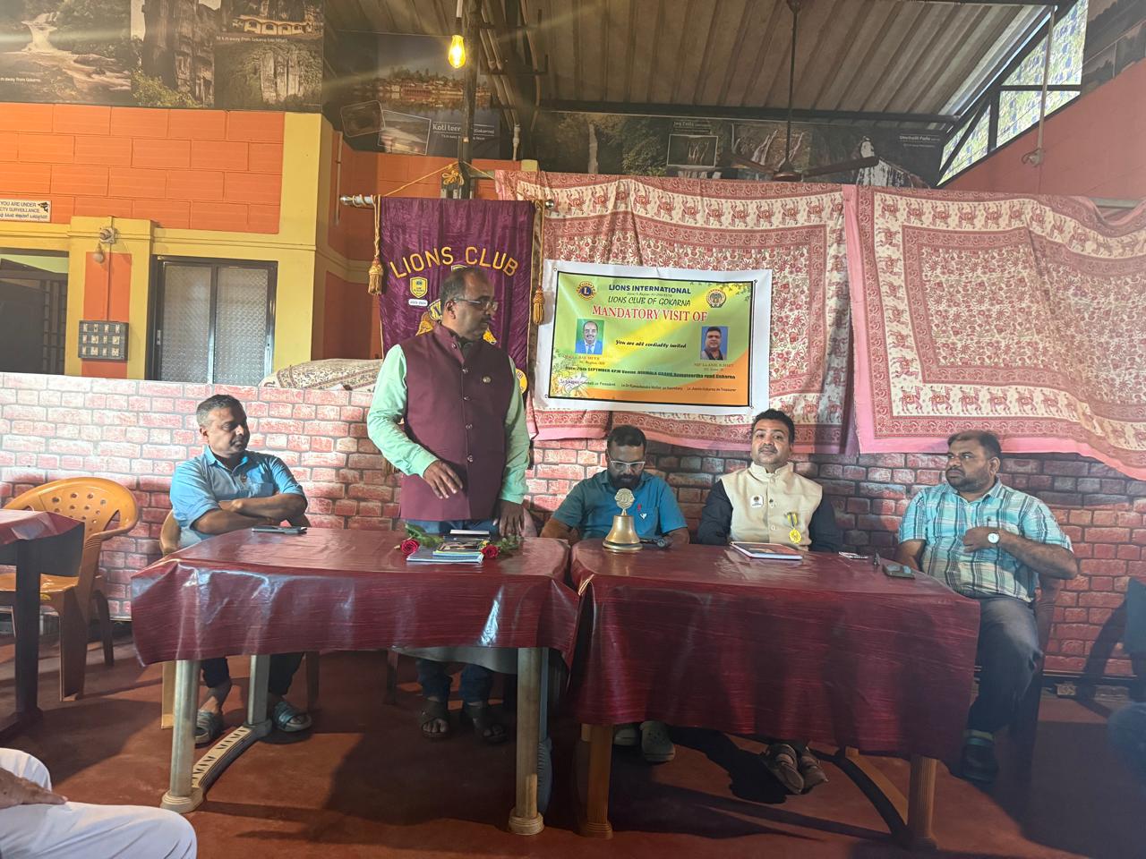 Mandatory visit to Lions club of Gokarna