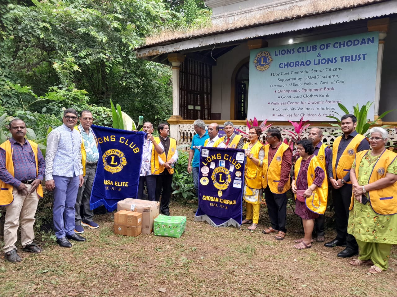 Twinning activity of Lions Club of Chodan and Mapusa Elite 