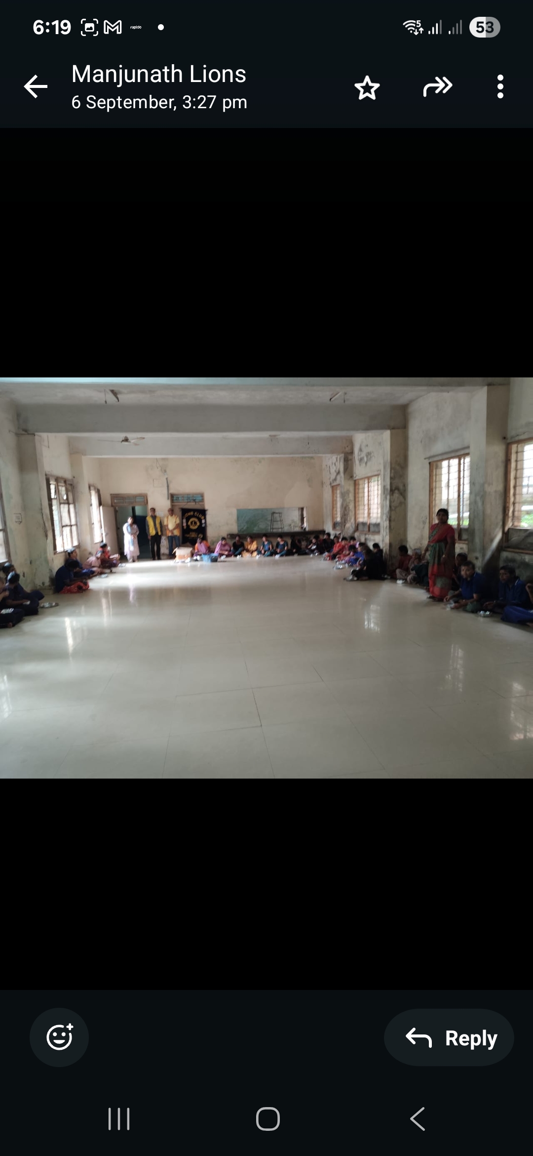 Distribution of breakfast to inmates 