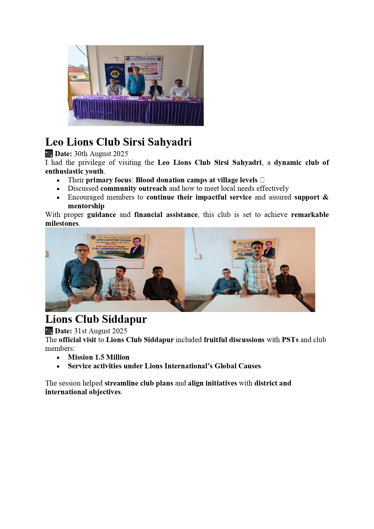 ZONE PERSON SEPTEMBER 2025 QUARTERLY REPORT IN PRECREIBED FORMAT