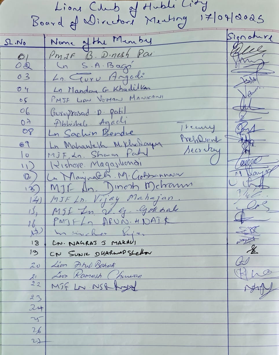 On 17th September 2025, Conducted the 3rd Board of Directors Meeting at Varaha Residency, Hubli.