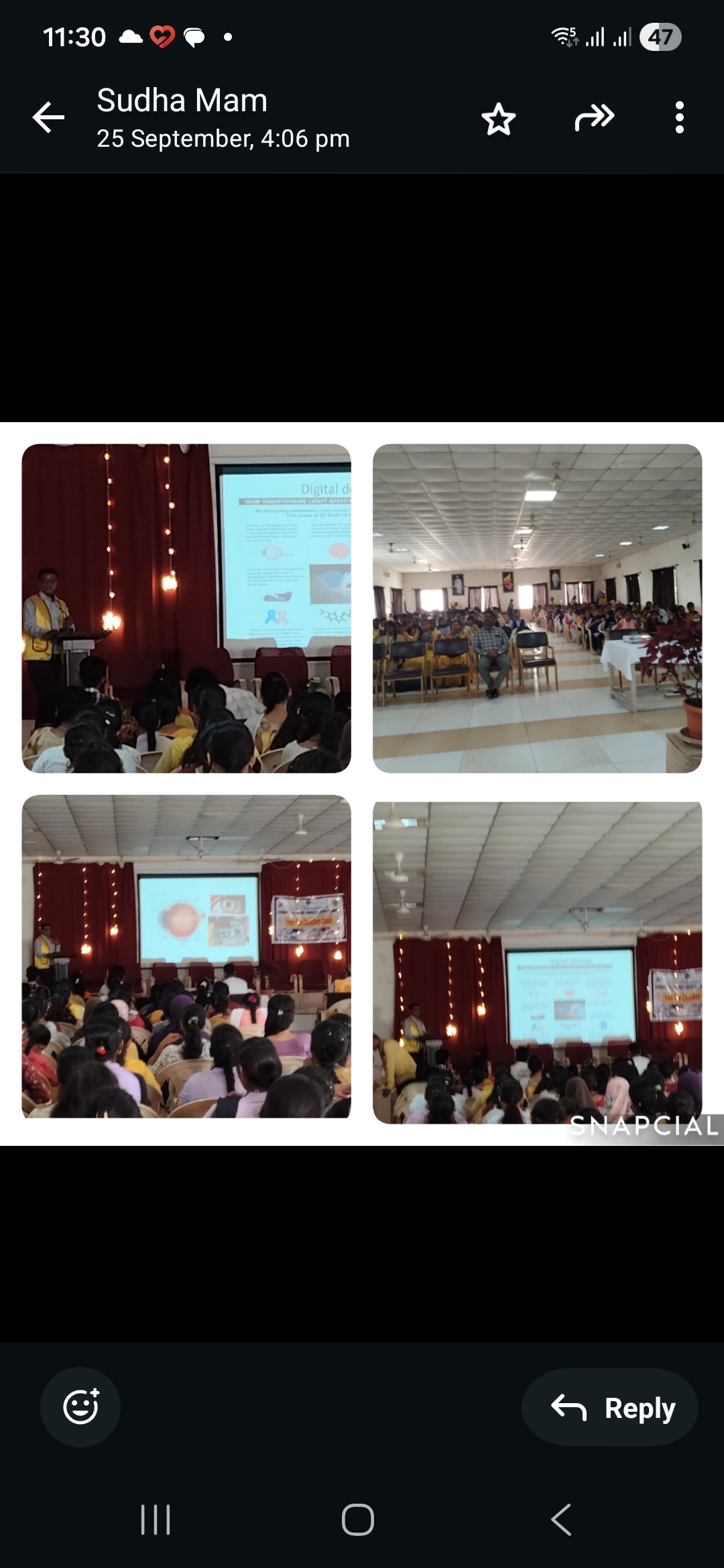 Eye screening camp at HS kotsmbri college ,hubli