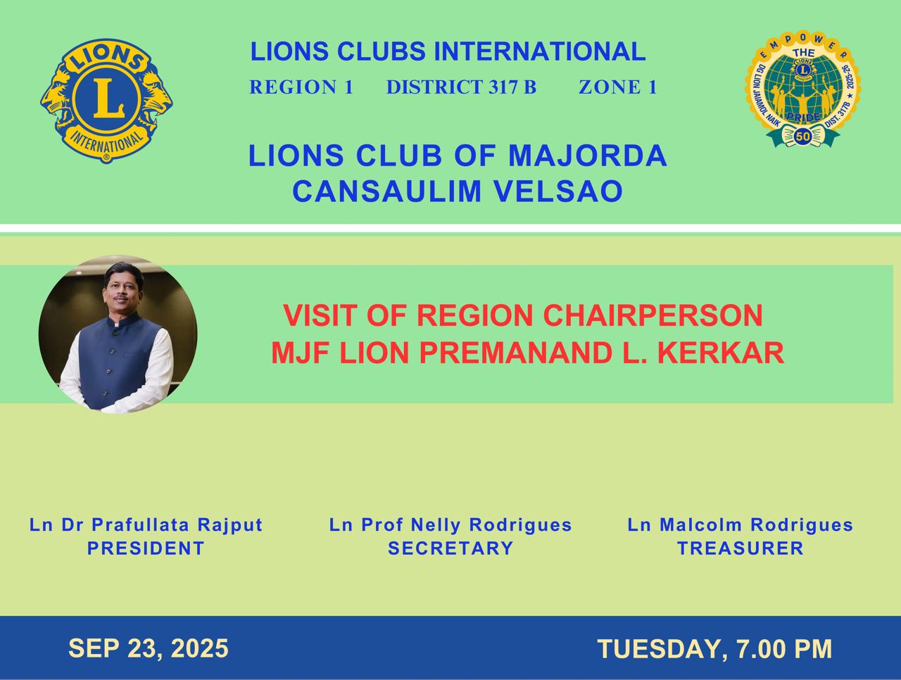 RC Ln Premanand Kerkar's visit to the club BOD