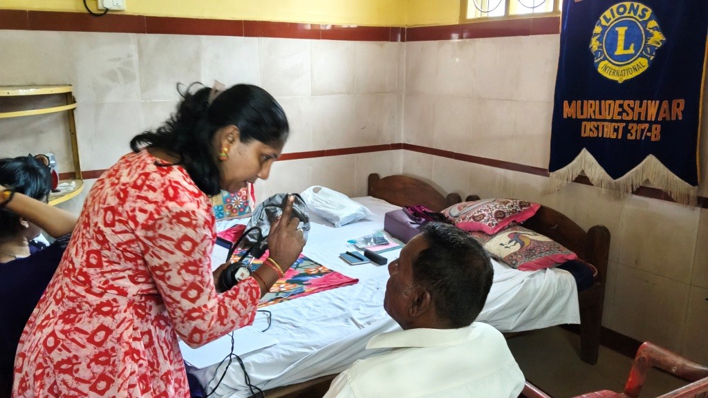 CONDUCTED FREE EAR CHECK-UP AND HEARING AID DISTRIBUTION CAMP.