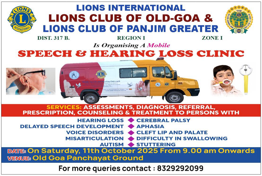 Mobile Speech and Hearing Loss Clinic on Saturday, 11th October 2025