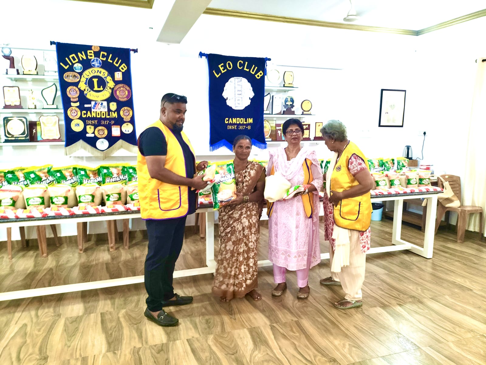 Distribution of Groceries to Sanitation Workers.