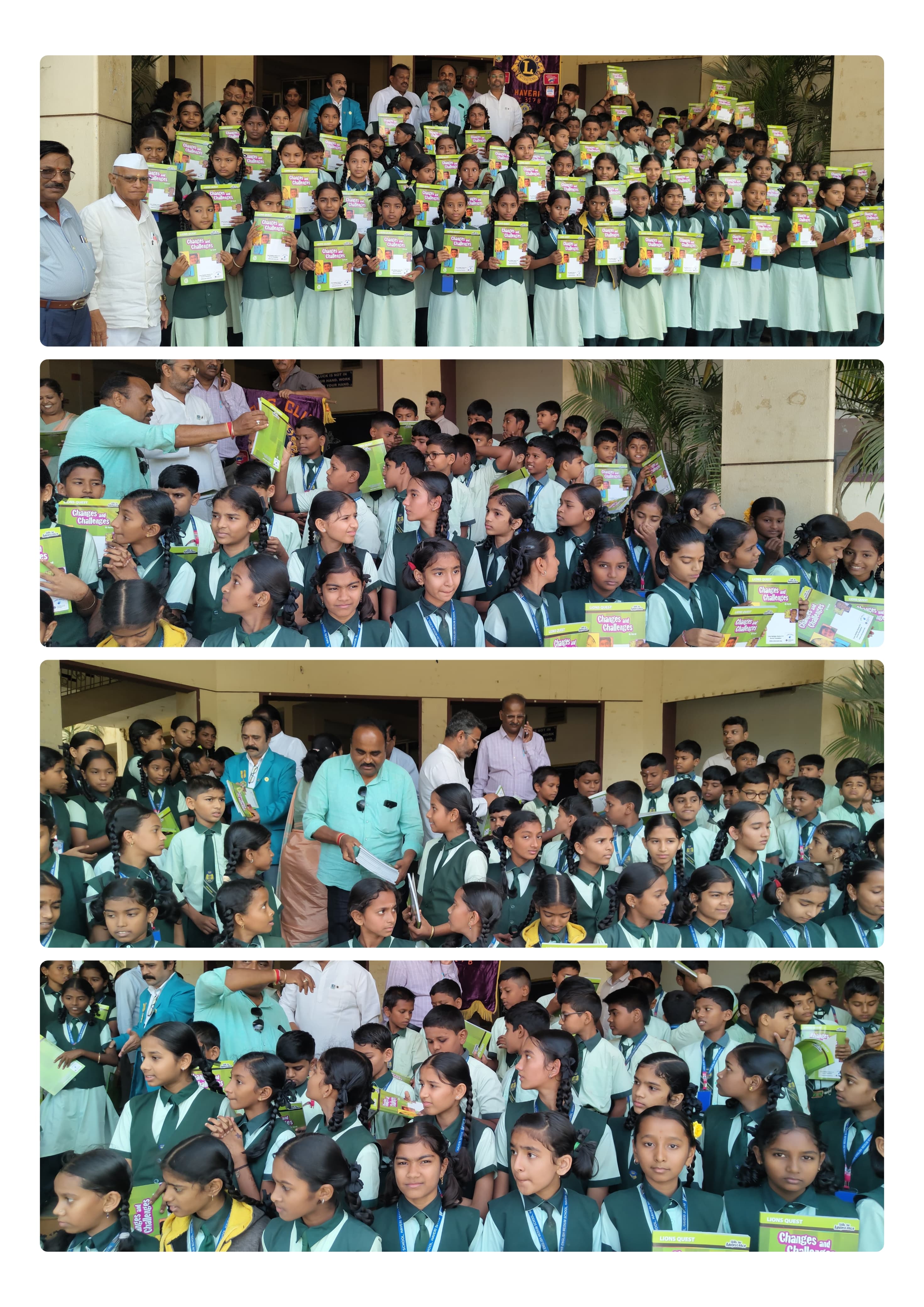 Distribution of Quest Books for 6th std Students.