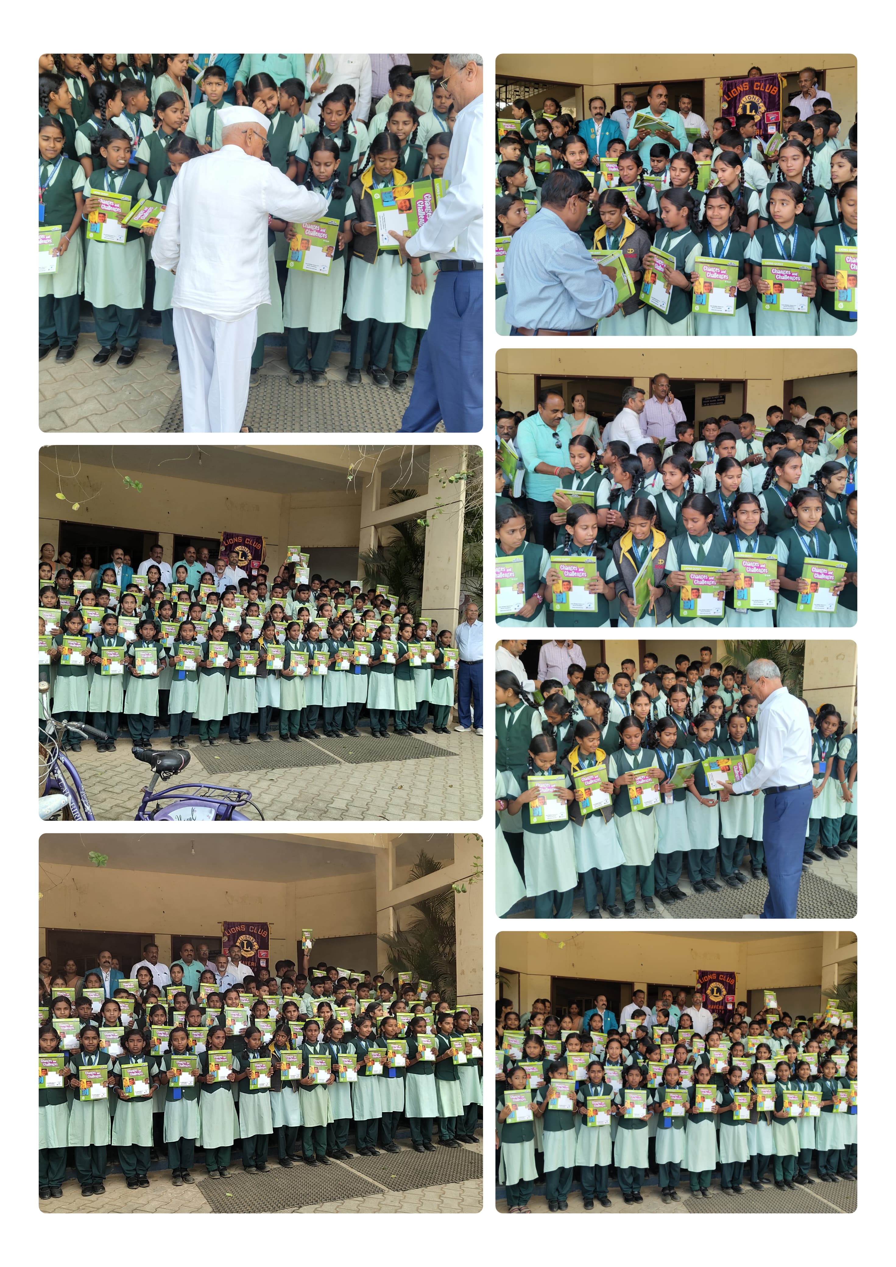 Distribution of Quest Books for 6th std Students.