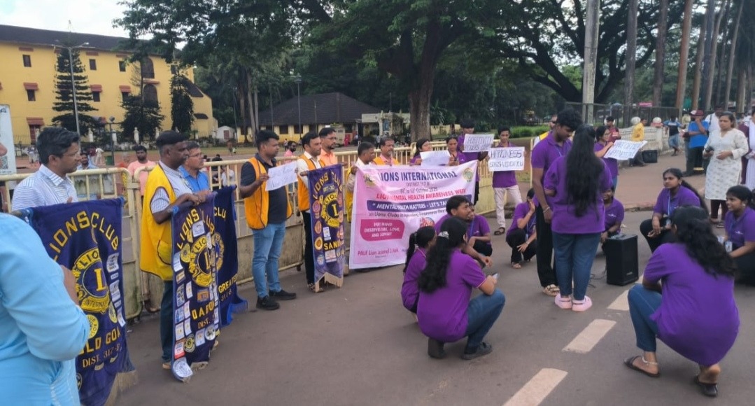 Mental Health and Wellbeing Skit at Gandhi Circle,Old Goa.