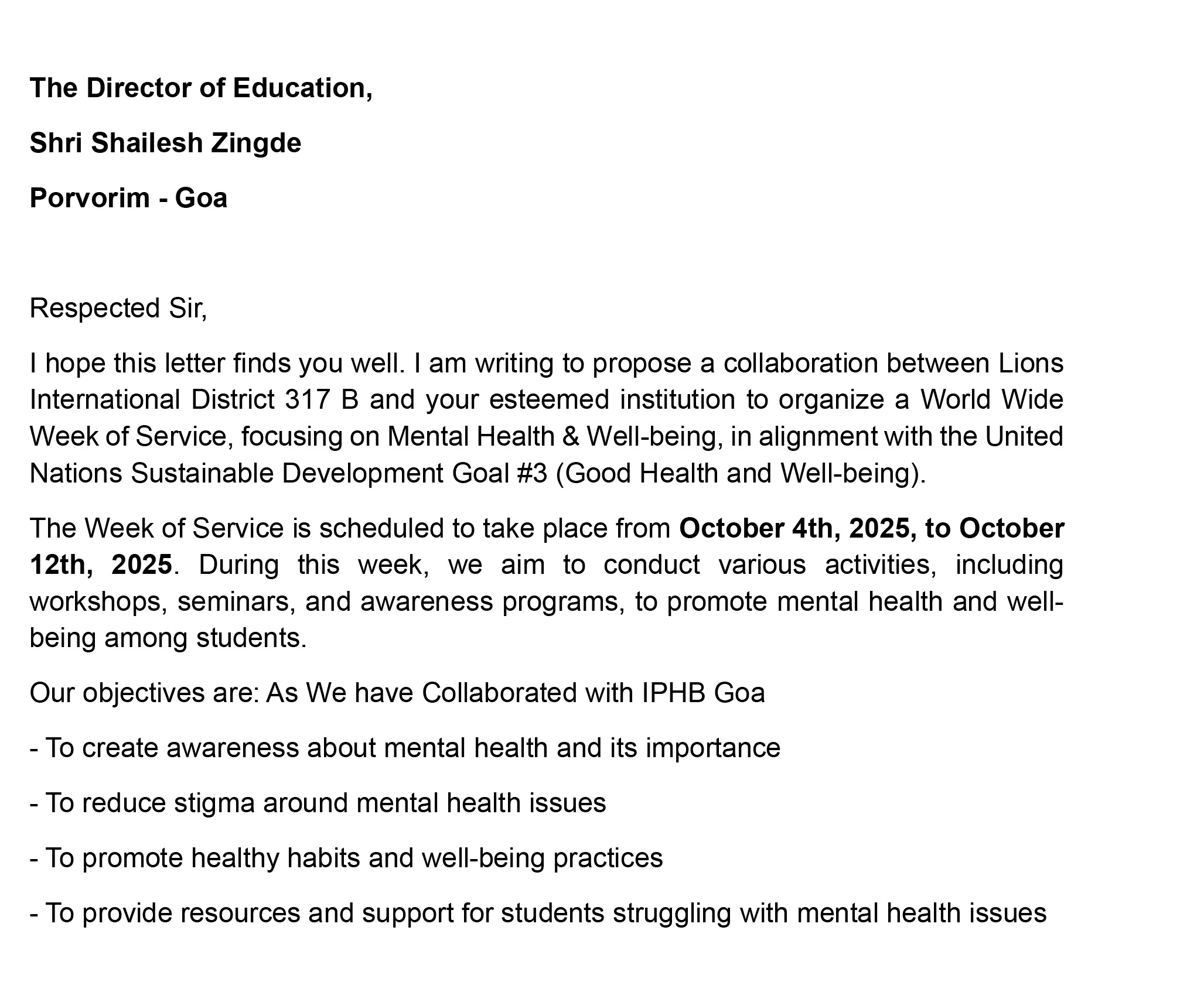 Visit To Directorate Of Education With Colloboration For MHW