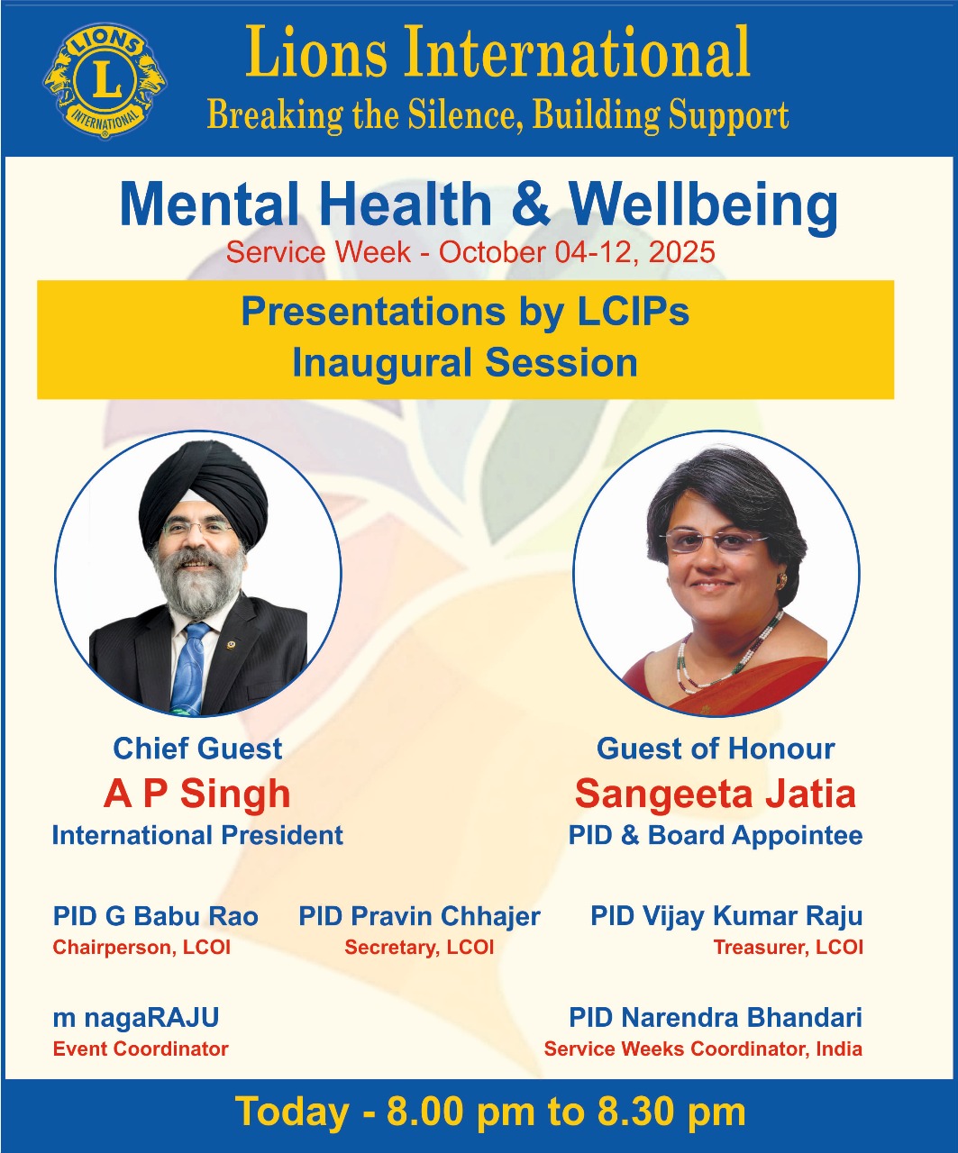 Inaugural Session - Presented by LCIPs