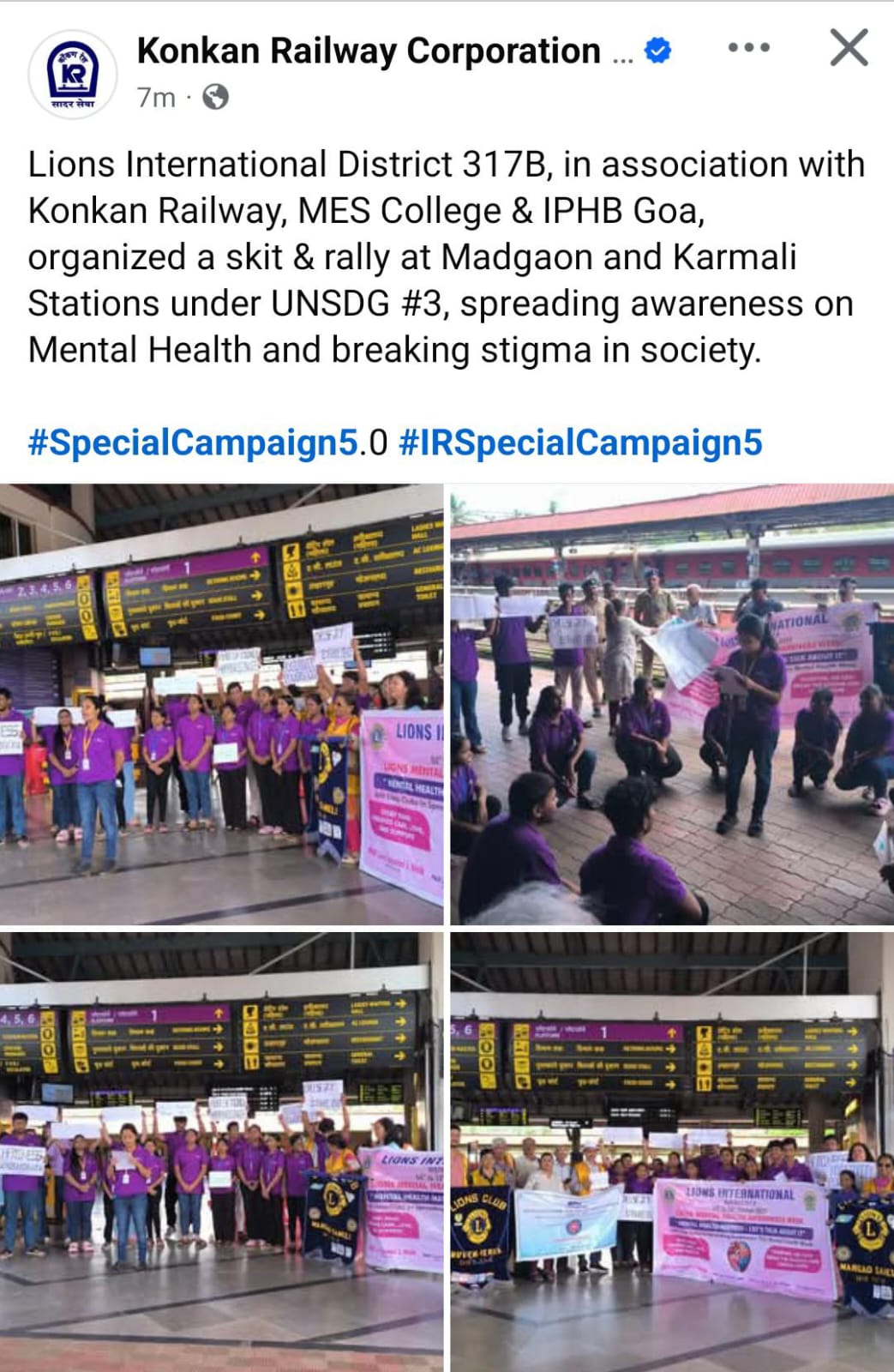 UNSDG Branding of Lions activity over News Paper and social Media 