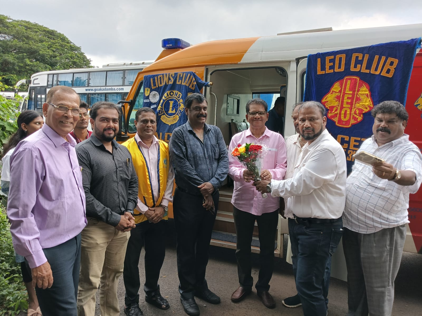 Visited Lions Club of Salcete With MHW HEaring Aid to KTCL Conductors and Drivers with stage to Work Place